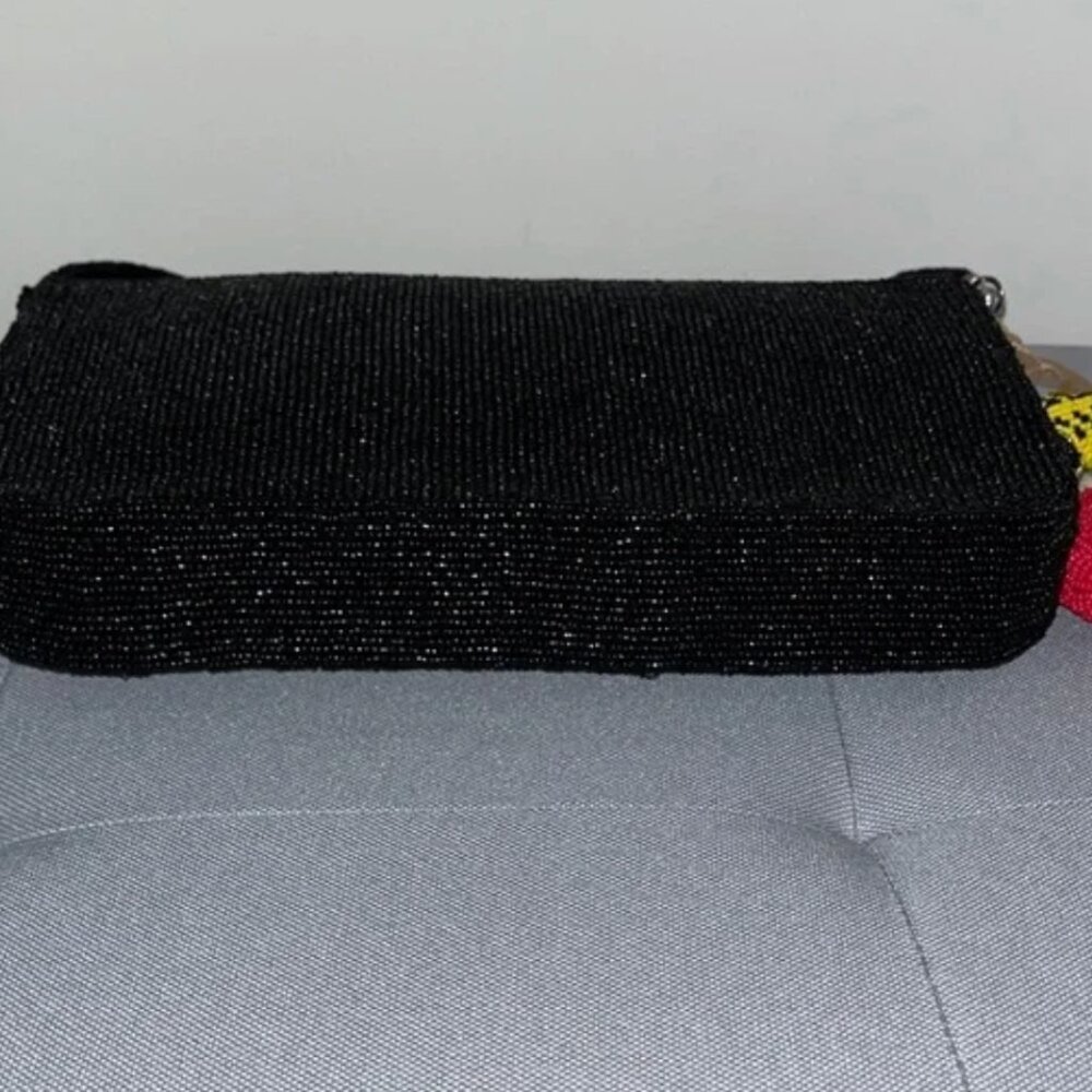 Viral Made in India  New York City Black Skyline Beaded Bag with Charms NWT - Picture 5 of 5